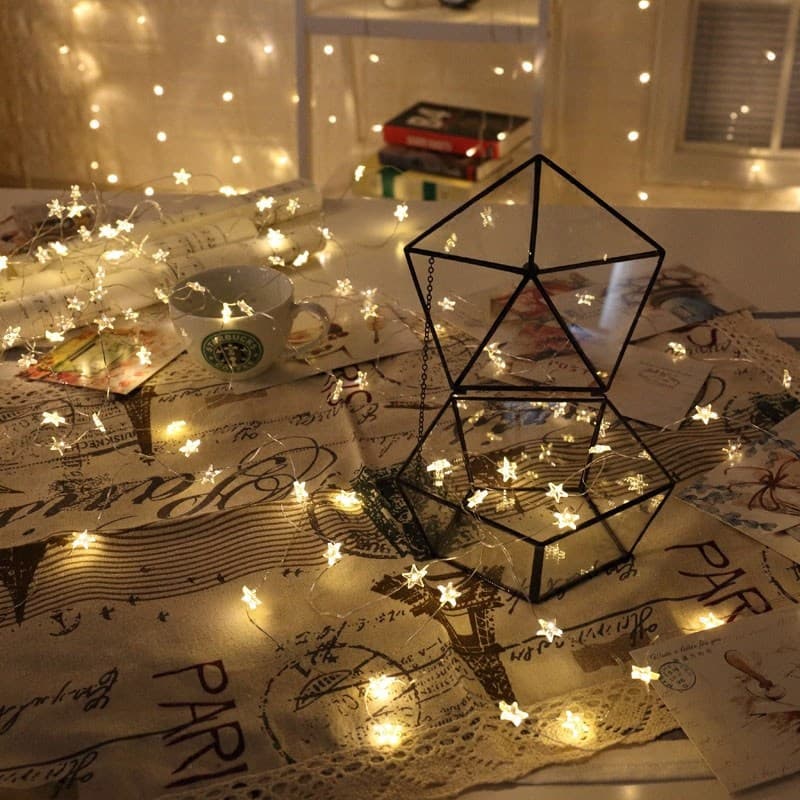 Guirlande Lumineuse Flocons de Neige (2 m, 20 LED, piles) — Maison, photo 3
