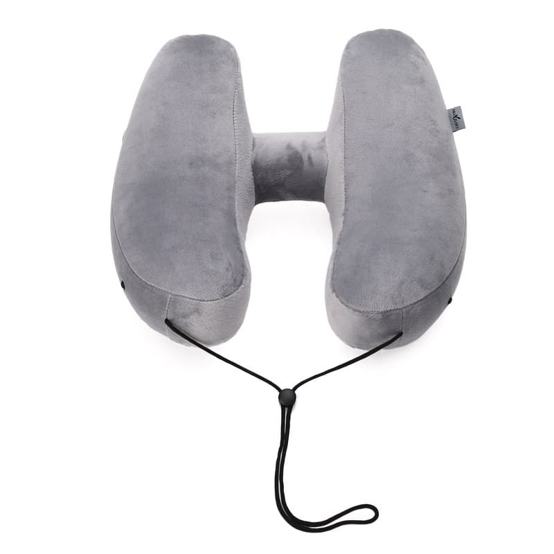 Coussin de Voyage Gonflable en H (gris clair)