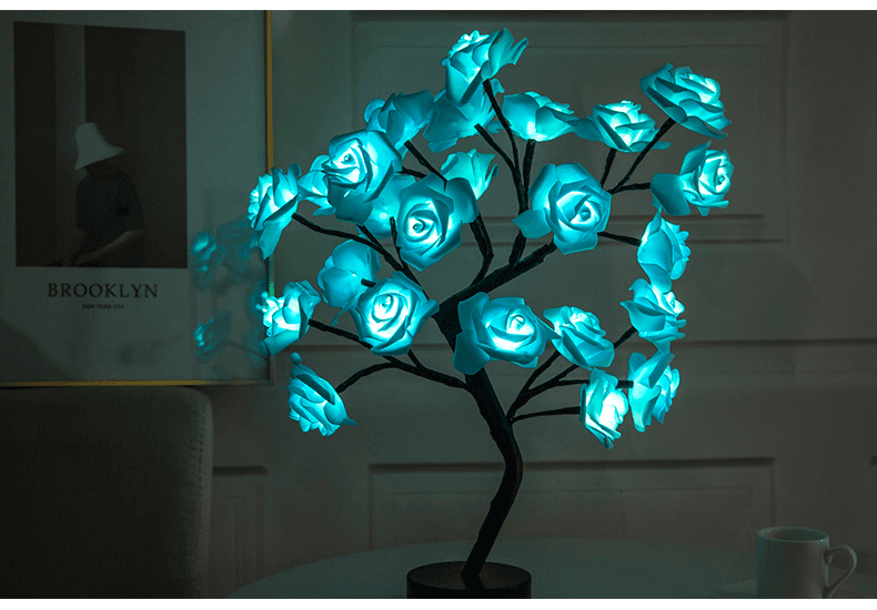 Lampe Rose Veilleuse LED
