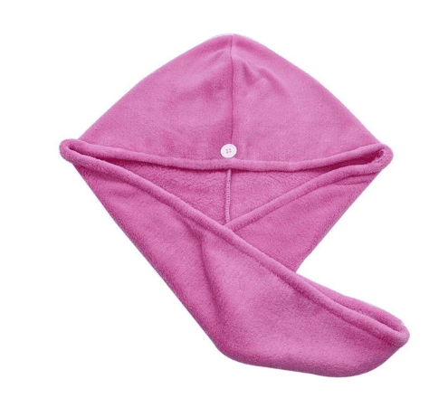 Serviette Turban en Microfibre pour Cheveux (rose, 25 x 65 cm)