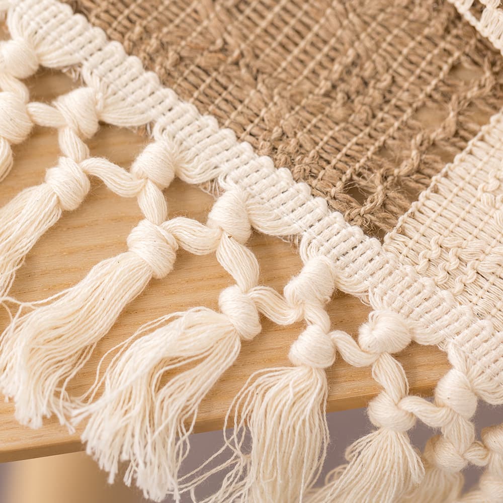 Chemin de Table Macramé à Franges Nouées (30 x 180 cm) — Maison, photo 3