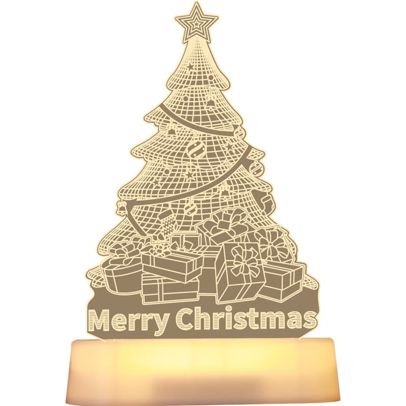 Lampe 3D Acrylique Sapin de Noël (Merry Christmas) — Maison, photo 2