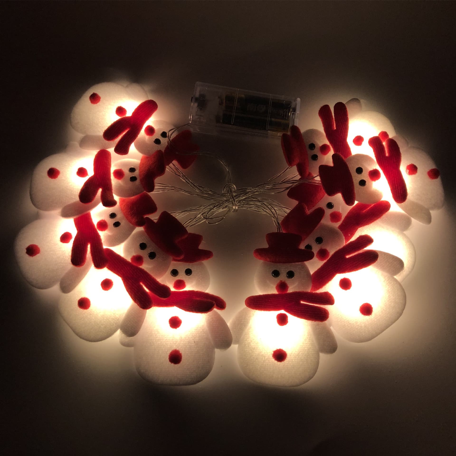 Guirlande lumineuse bonhommes de neige à piles 1,65 m — Maison (photo 1 sur 1)