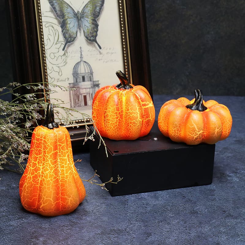 Lanternes Citrouilles Lumineuses (lot de 3) — Maison, photo 3