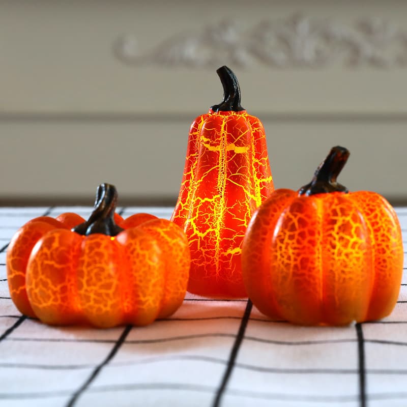 Lanternes Citrouilles Lumineuses (lot de 3) — Maison, photo 2
