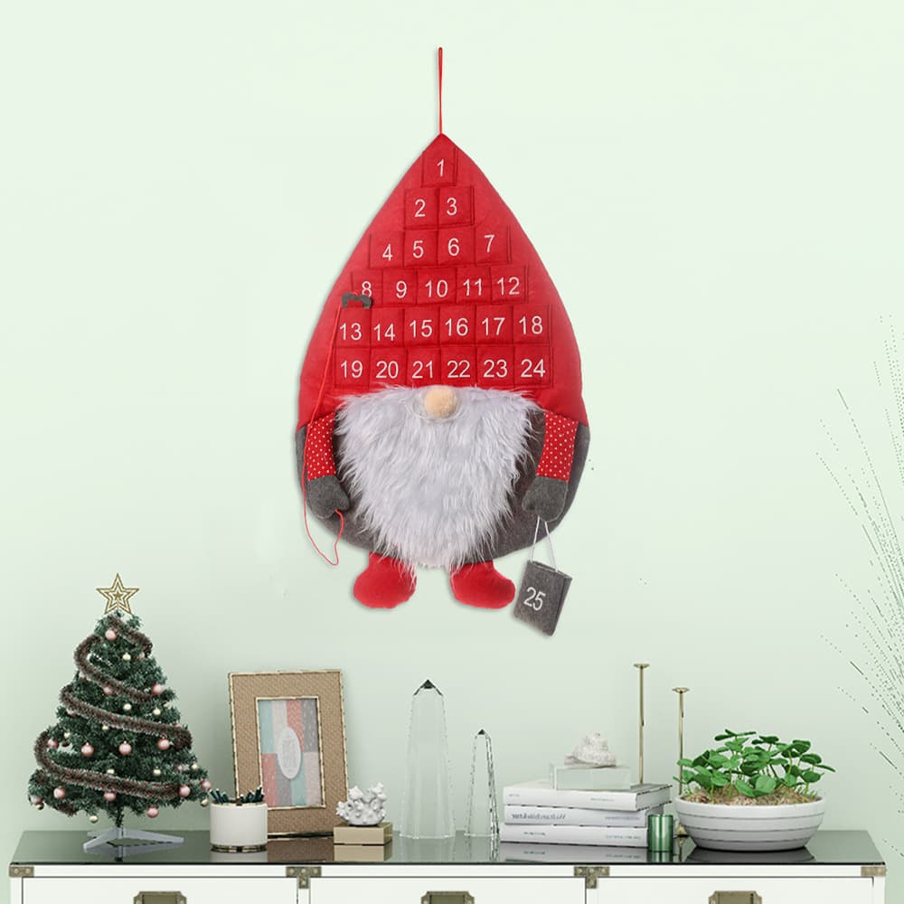 Calendrier de l'Avent Gnome en Tissu à Suspendre — Maison, photo 2