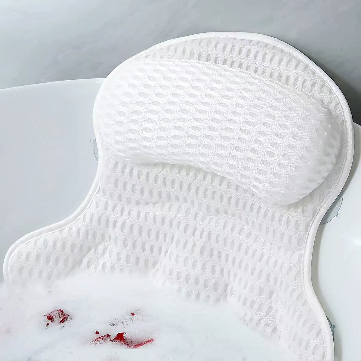 Oreiller de Bain 4D en Maille Respirante (blanc)