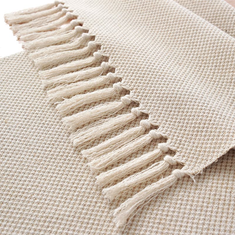 Chemin de Table en Coton Tissé à Franges (33 x 160 cm) — Maison, photo 3