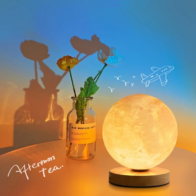 Veilleuse Lune 3D Flottante — Maison, photo 3