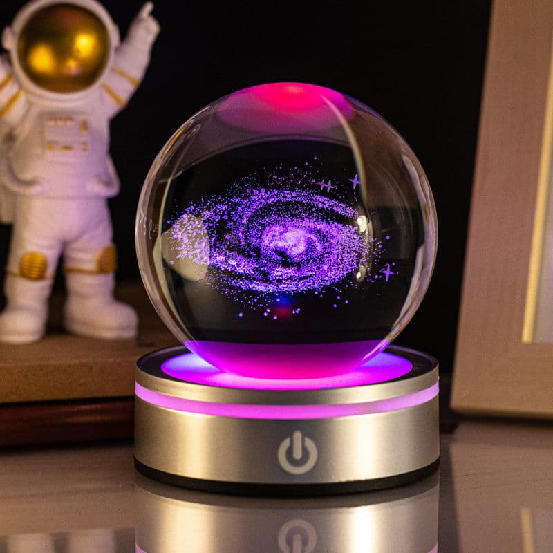 Boule de Cristal 3D Lumineuse (Voie lactée)